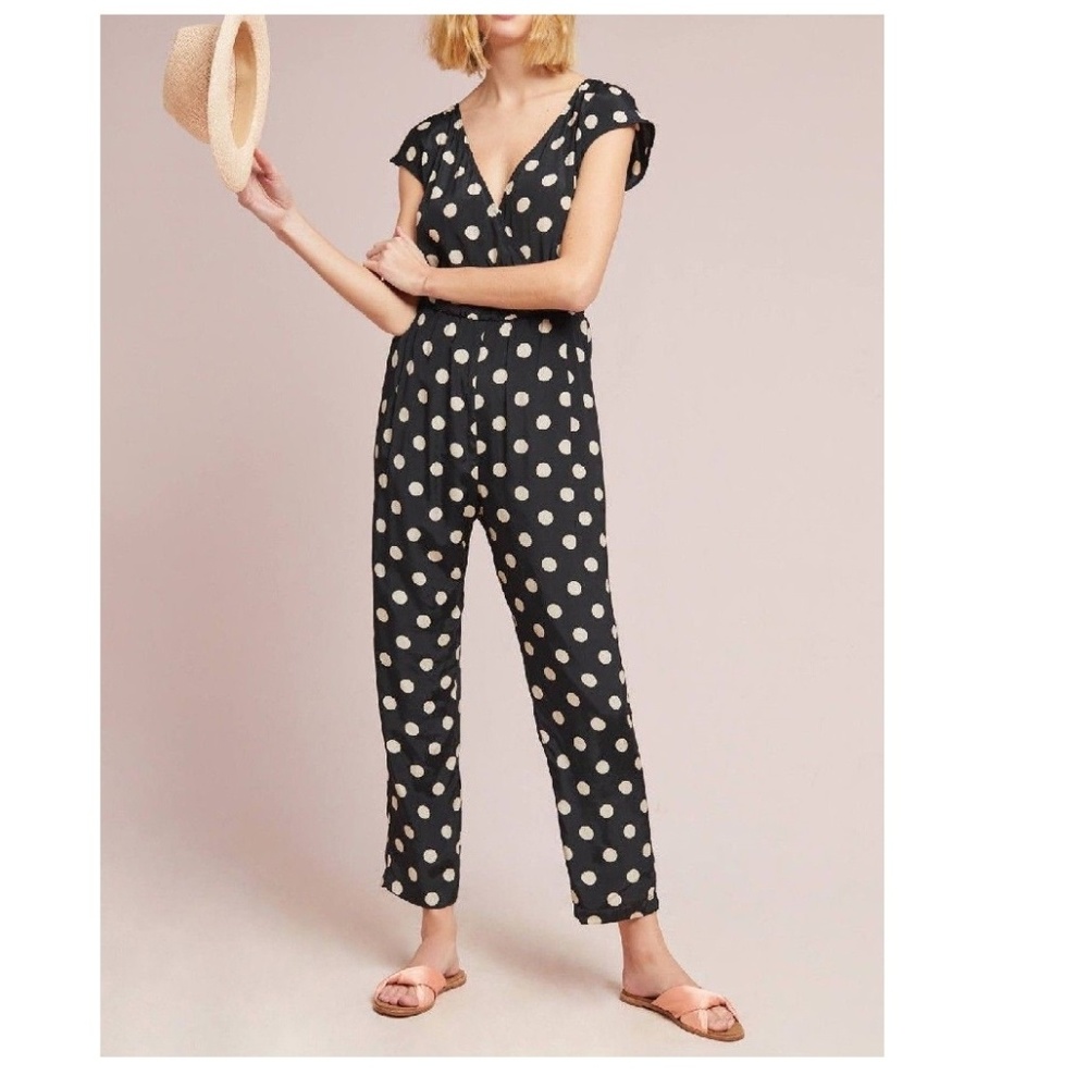Corey Lynn Calter Wrapped Jumpsuit Polka Dot